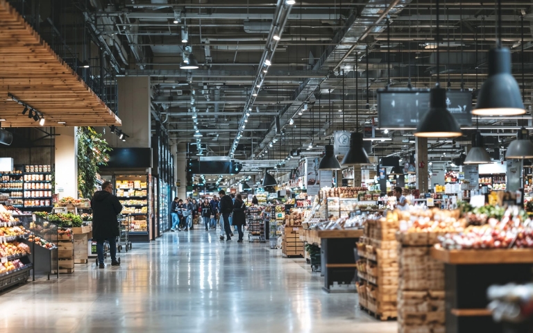 Система озвучивания торгового зала продуктового магазина